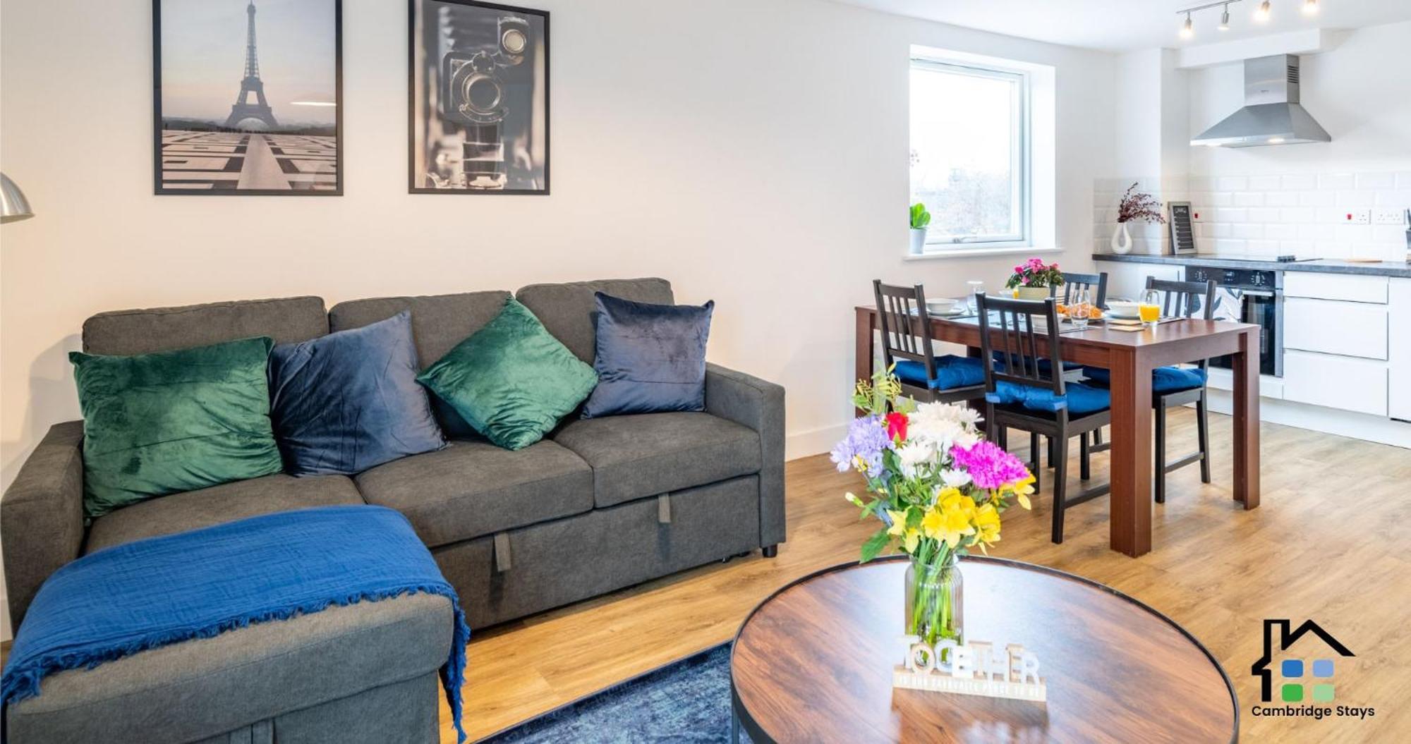 Cambridge Stays Riverside Apart Hotel With 2Br Flats At The City Centre-Parking-Balcony ห้อง รูปภาพ